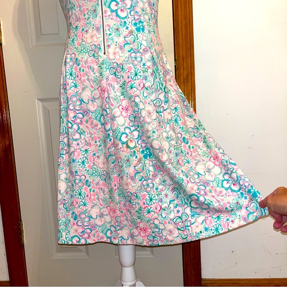 Lilly Pulitzer Kinsey Dress Sleeveless Fit and Flare in Resort White Love Bug - Picture 9 of 14